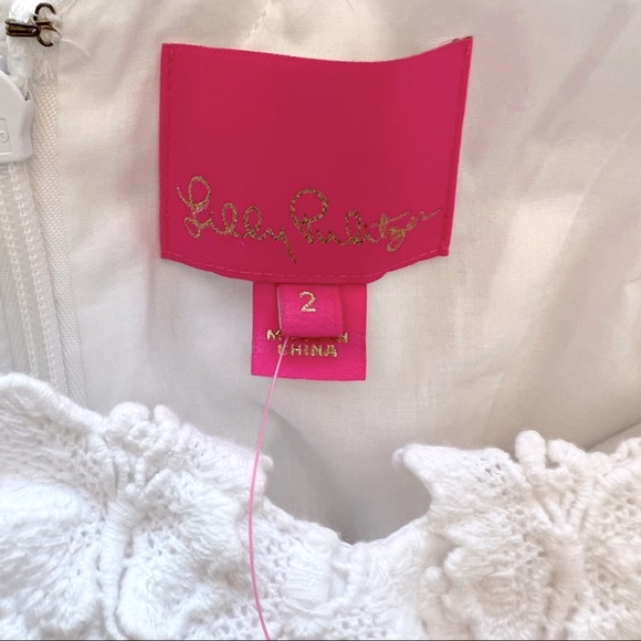 NWT Lilly Pulitzer Reeve Sheath Papillion Lace Butterfly Resort White Dress Sz 2 - Picture 5 of 9